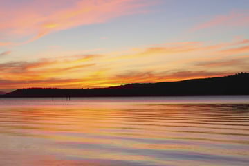 Sunset over Lake Taupo