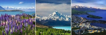 Lake Tekapo, Lake Pukaki & The Remarkables by Queenstown