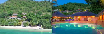Laluna, Aerial View of Resort and Pool in the Evening