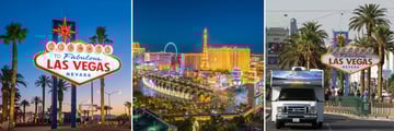 Take in the bright lights of Las Vegas