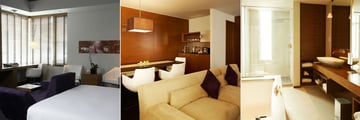 Le Germain Hotel Calgary, The Prestige, The Apartment Suite Living Area and Bathroom