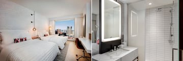 Le Meridien Deluxe Guestroom and Bathroom