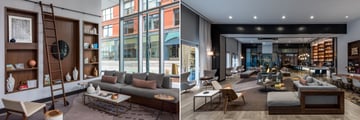 Le Meridien Library, Lobby and Corinne Restaurant