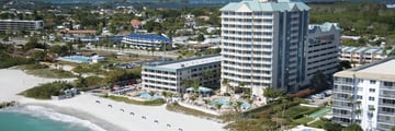 Lido Beach Resort, Aerial View of Resort from the Sea