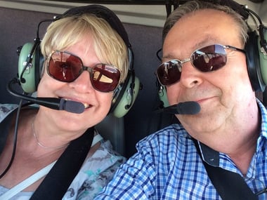 Linda and Len Helicopter Ride 