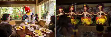 Loews Royal Pacific Resort at Universal Orlando, Character Dining and Wantilan Luau