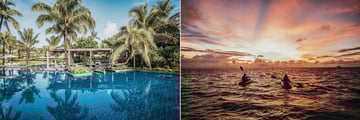 The pool and sunset kayaking at Long Beach