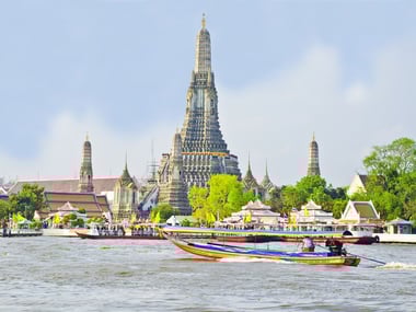 Boats on the Choa Phraya River, Bangkok