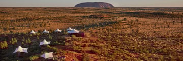 Aerial View of Longitude 131 and Ayres Rock