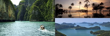 Phuket Longtail Boat, The Vijitt Pool and aerial view