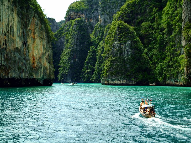 Boat on water in Phuket