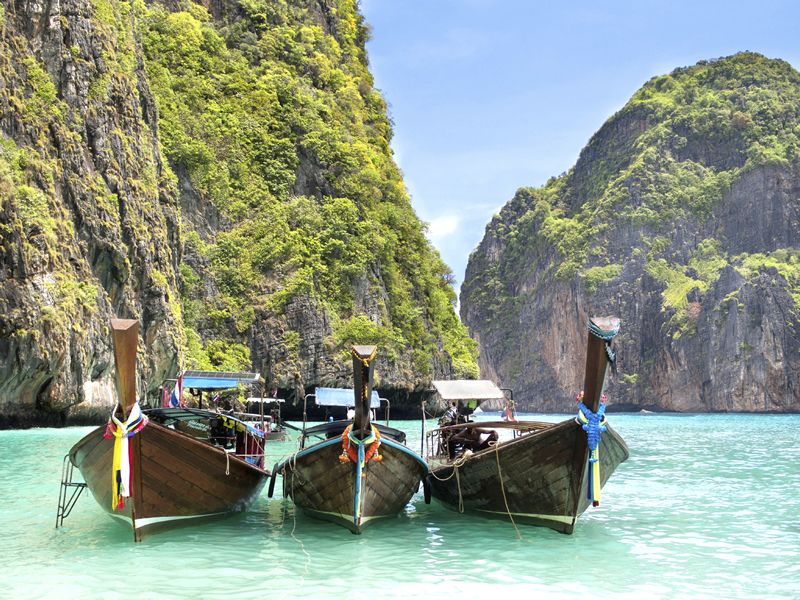 Longtail boats in Koh Phi Phi