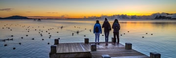 Looking towards Mokoia Island from Lake Rotorua