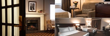 Lord Elgin Hotel, Rideau Suite (left) and Parkview Guest Room (right)