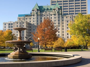 View of Lord Elgin from Confederation Park