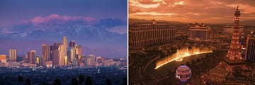 Los Angeles & Las Vegas skylines