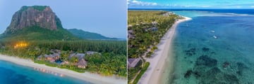 LUX Le Morne, Aerial View of Resort and Beach with Mount Morne in Background