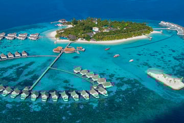 Machchafushi Island Resort & Spa Maldives aerial view