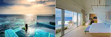Machchafushi Island Resort & Spa Maldives sunset pool villa