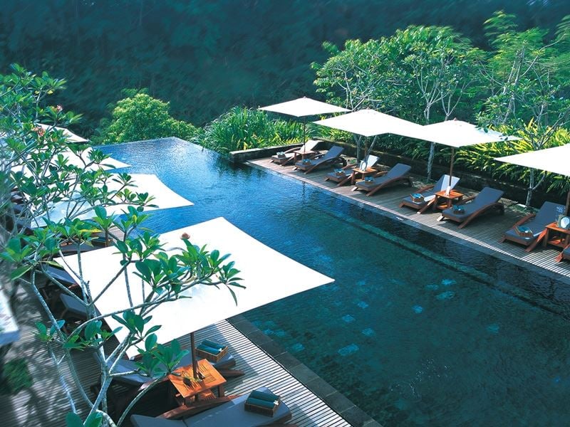 Aerial View Main Pool at Maya Ubud Resort & Spa