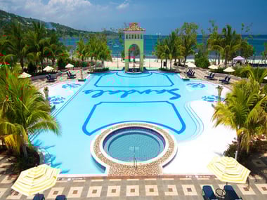 Main swimming pool at Sandals Whitehouse European Village and Spa