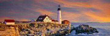 A gorgeous sunset along Maine's coastline