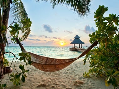 Hammock on a Maldivian beach
