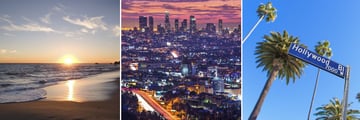 Los Angeles Beach & City Scenery
