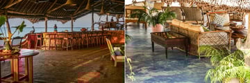 The main lounge and bar area at Manda Bay