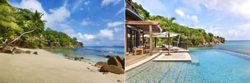 The beach and main house pool at Mango House