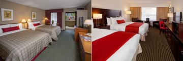 Marmot Lodge, Standard Room Two Doubles and Deluxe Room Two Queens