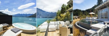 Matakauri Lodge, Owner's Lodge Jacuzzi, Owner's Lodge Deck and Lodge Pool