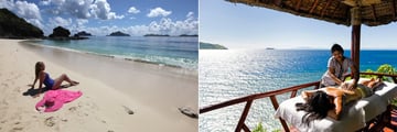 Relaxing on the Beach and Spa Massage at Matamanoa Island Resort