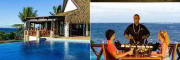 Restaurant, Pool, Deck and Tableside Dining at Matamanoa Island Resort