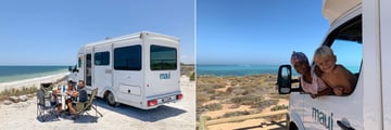 Family enjoying a maui motorhome holiday in Australia