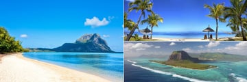 Mauritius beaches & Island aerial view