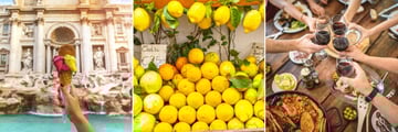 Enjoy gelato by the Trevi Fountain, learn about the unique Amalfi produce and dine on Rioja and paella in Spain