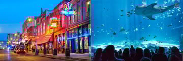 Beale Street and Georgia Aquarium