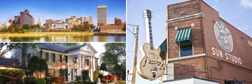 Memphis Skyline, Graceland & Sun Studios, Tennessee
