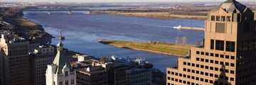 Aerial view of Memphis, Tennessee