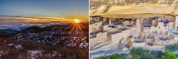 Cliff Palace & Sunset Sky, Mesa Verde National Park