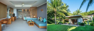 Ocean View Condos (left) and Garden Villas (right) at Mia Resort, Nha Trang