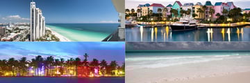 Landscapes of Miami and the Bahamas
