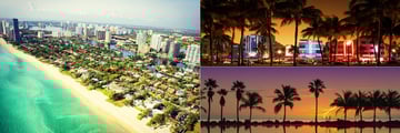 Miami strip and beachfront