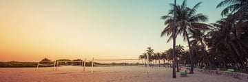 Miami's South Beach at dusk