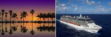 Sunrise in Miami & Celebrity Cruise Ship