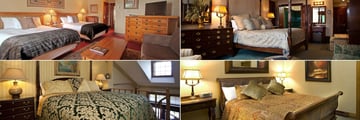 Mirror Lake Inn Resort and Spa, (clockwise from top left): Main House Marcy Classic Room, Ausable, Colden and Saranac Classic Suites 
