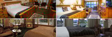 Mirror Lake Inn Resort and Spa, (clockwise from top left): Family Rooms & Suites - Fox Den, Mixing Bowl, Loon's Cove and Mt. Whitney  