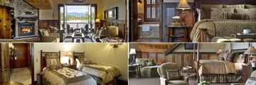 Mirror Lake Inn Resort and Spa, (clockwise from top left): Luxury Suites - Placid Living Area, Placid Bedroom, Hight Peaks and Little Whiteface 