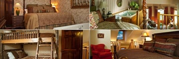 Mirror Lake Inn Resort and Spa, (clockwise from top left): Signature Suites - Cascada, Kiwassa, Skylight Master and Skylight Bunks 